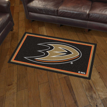 3' x 5' Anaheim Ducks Black Rectangle Rug