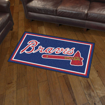 3' x 5' Atlanta Braves Blue Rectangle Rug