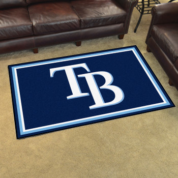 4' x 6' Tampa Bay Rays Navy Rectangle Rug