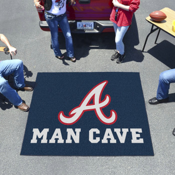 59.5" x 71" Atlanta Braves Man Cave Tailgater Blue Rectangle Mat