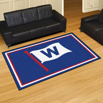 59.5" x 88" Chicago Cubs Blue Rectangle Rug