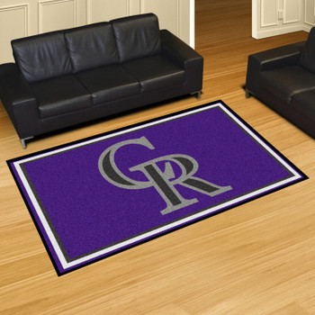 59.5" x 88" Colorado Rockies Purple Rectangle Rug