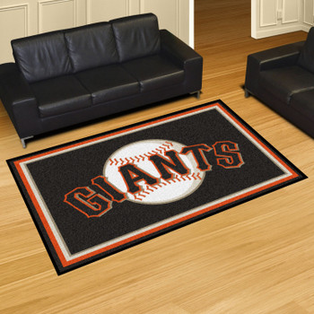 59.5" x 88" San Francisco Giants Black Rectangle Rug