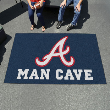 59.5" x 94.5" Atlanta Braves Blue Man Cave Rectangle Ulti Mat