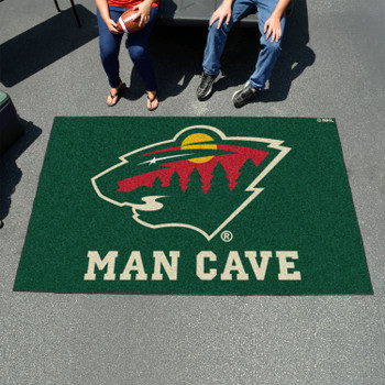 59.5" x 94.5" Minnesota Wild Green Man Cave Rectangle Ulti Mat