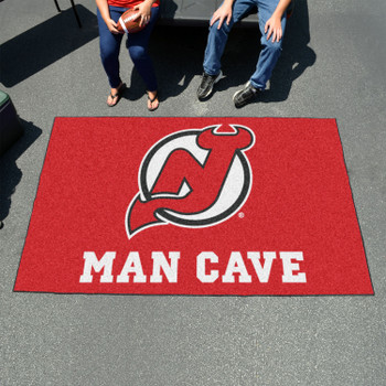 59.5" x 94.5" New Jersey Devils Red Man Cave Rectangle Ulti Mat