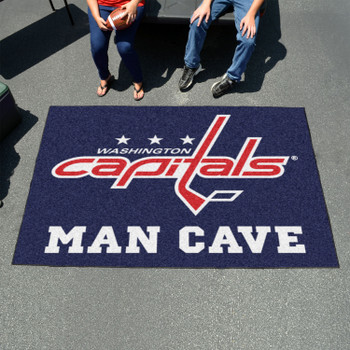 59.5" x 94.5" Washington Capitals Navy Man Cave Rectangle Ulti Mat