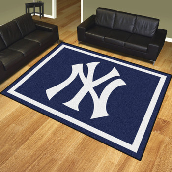 8' x 10' New York Yankees Logo Navy Rectangle Rug