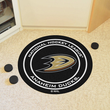 27" Anaheim Ducks Round Hockey Puck Mat