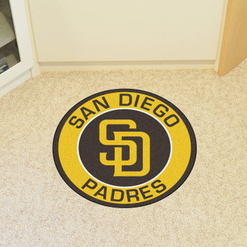 27" San Diego Padres Roundel Navy Round Mat