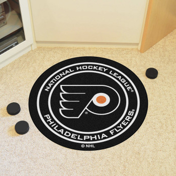 27" Philadelphia Flyers Round Hockey Puck Mat