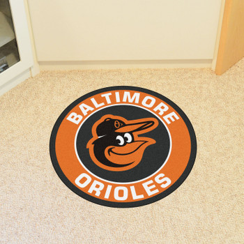 27" Baltimore Orioles Roundel Black Round Mat