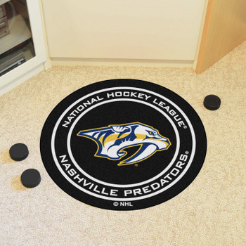 27" Nashville Predators Round Hockey Puck Black Mat