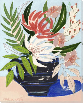 Spring Florals 6 Wrapped Canvas Giclee Art Print Wall Art