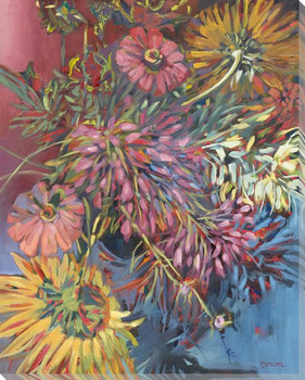 Flower Bliss Wrapped Canvas Giclee Art Print Wall Art