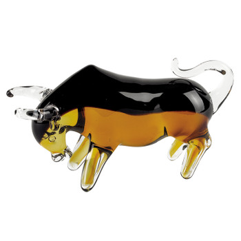 4" Standing Bull Glass Sculpture