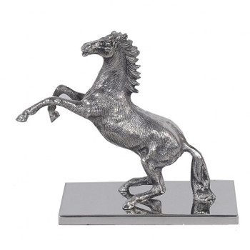 11" Rearing Horse Aluminum Sculpture