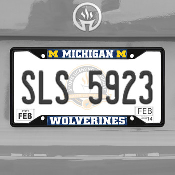 Michigan Wolverines Black License Plate Frame