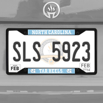 North Carolina Tar Heels Black License Plate Frame