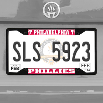 Philadelphia Phillies Black License Plate Frame