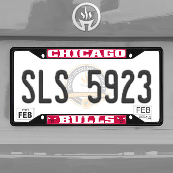 Chicago Bulls Black License Plate Frame