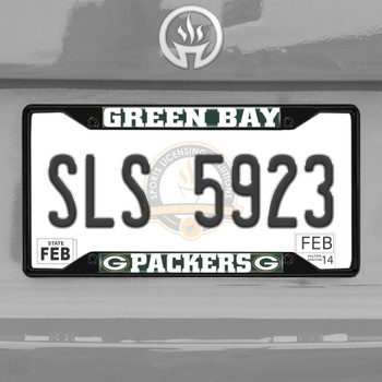 Green Bay Packers Black License Plate Frame