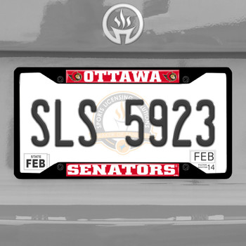 Ottawa Senators Black License Plate Frame