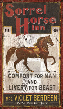 Custom Sorrel Horse Inn Vintage Style Wooden Sign