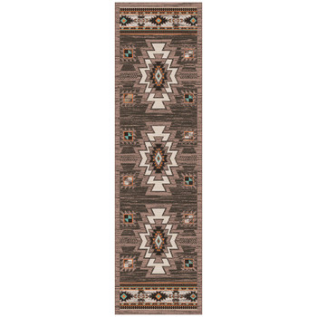 2' x 8' Barrel Worn Saddle Southwest Rectangle Runner Rug