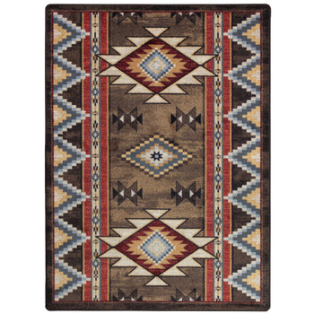 5' x 8' Bow Strings Brown Southwest Rectangle Rug