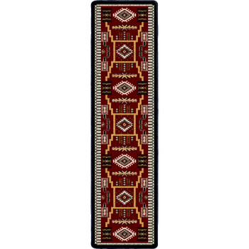 2' x 8' Cloudburst Garnet Southwest Rectangle Runner Rug