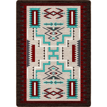 5' x 8' Prairie Wind Turquoise Southwest Rectangle Rug