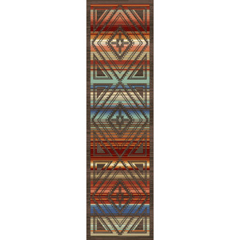 2' x 8' Rim Shot Canyon Southwest Rectangle Runner Rug