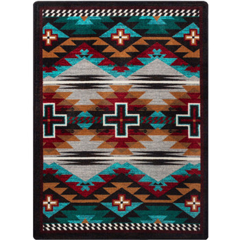 5' x 8' Rustic Cross Electric Southwest Rectangle Rug
