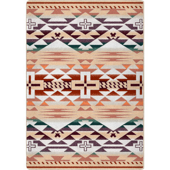 8' x 11' Rustic Cross Clay Southwest Rectangle Rug