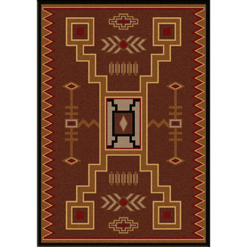 5' x 8' Thunderstorm Brown Southwest Rectangle Rug