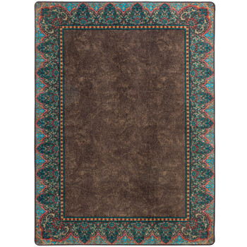 3' x 4' Nubuck Dark Chocolate Western Rectangle Scatter Rug