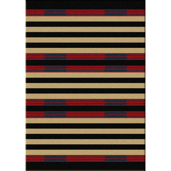 4' x 5' Chief Stripe Rectangle Nylon Area Rug