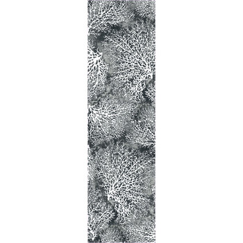 2' x 8' Daydreams Coral Grey Coastal Rectangle Runner Nylon Area Rug