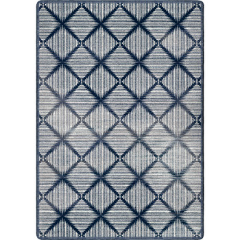 8' x 11' Diamond Weave Denim Rectangle Nylon Area Rug