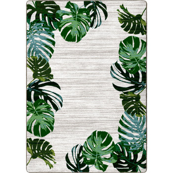 8' x 11' Falling Leaves Sage Rectangle Nylon Area Rug