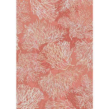 8' x 11' Oceanic Blooms Coral Rectangle Nylon Area Rug