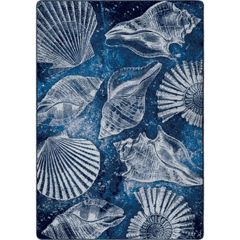 8' x 11' Shell Island Ultramarine Rectangle Nylon Area Rug