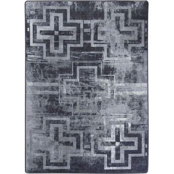 4' x 5' Distressed Bounty Asphalt Southwest Rectangle Nylon Area Rug