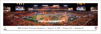 Clemson Tigers 2016 College Football Champions Panoramic Art Print