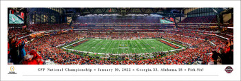 Georgia Bulldogs 2022 National Championship Pick Six Panoramic Art Print