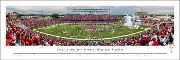 Troy Trojans Football Panoramic Art Print