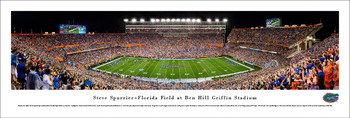 Florida Gators Football 50 Yard Line Panoramic Art Print