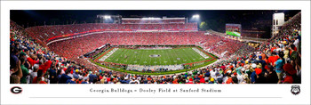 Georgia Bulldogs Football Panoramic Art Print