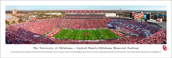 Oklahoma Sooners Football 50 Yard Line Panoramic Art Print